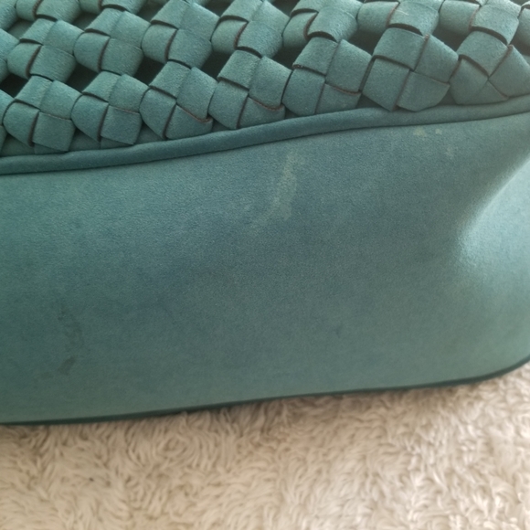 Urban Expressions Teal Woven Oversized Hand Bag - Picture 9 of 12